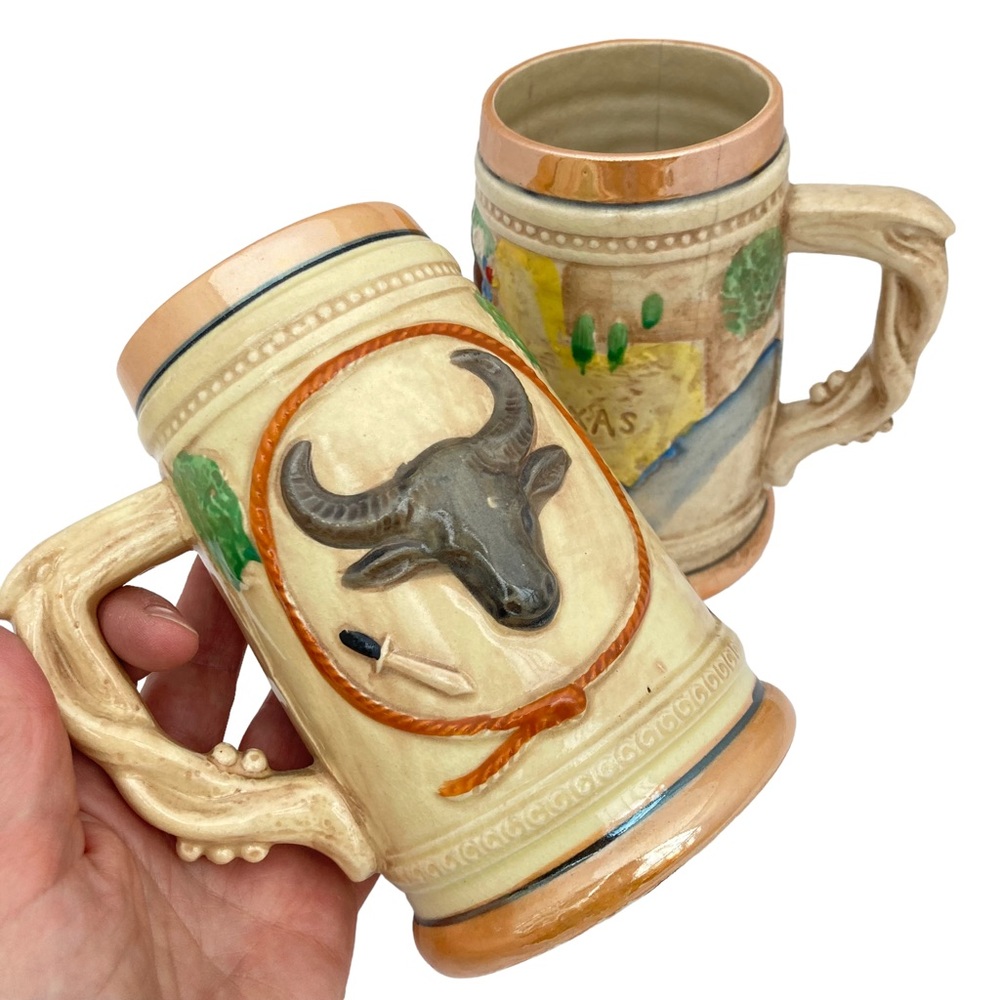 Texas Beer Stein Mugs (2)